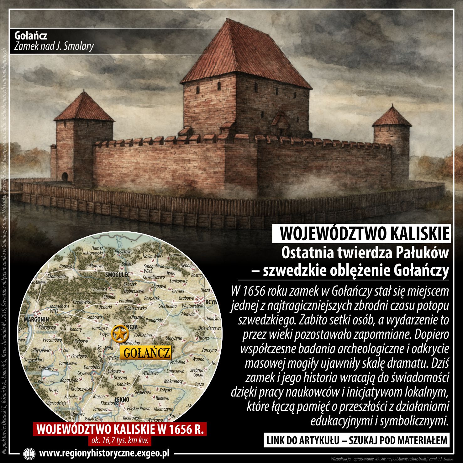 WOJEWÓDZTWO KALISKIE | Ostatnia twierdza Pałuków – szwedzkie oblężenie Gołańczy